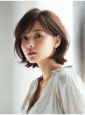 レイヤーカット/切りっぱなしボブ/エアリーロング