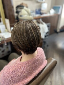 アート(art) 白髪ぼかしハイライト×キラテラカラー