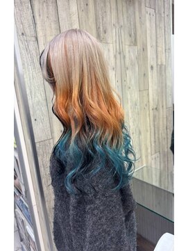 トムキャット(TOM CAT) ベージュ×オレンジ×ターコイズdeデザインカラー