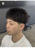 テーパーフェード×ダウンバングスパイキーショート