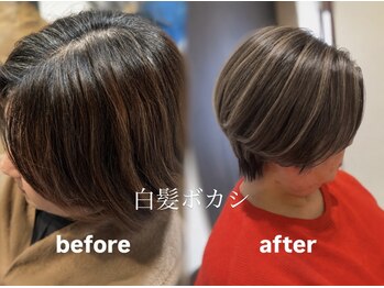 ケイズフォリオ(K's folio)の写真/《白髪ぼかし》脱・白髪染め。大人の透明感カラーで白髪をデザイン【札幌/白髪ぼかし/髪質改善】