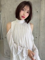 ロンドソル 四日市(Lond Sol)&nbsp;ダークパープル/ボブ/オリーブベージュ/ブリーチなし/四日市