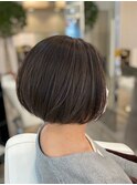 ボブ×白髪ぼかし×ハイライト
