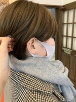 ファム 札幌大通(fam)&nbsp;40代50代のハイライトショートボブ◆白髪ぼかしで美髪