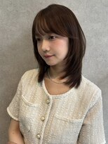 ミレバイジェニー (mirae by geny)&nbsp;ミディアムハイレイヤーカット×後れ毛カット r