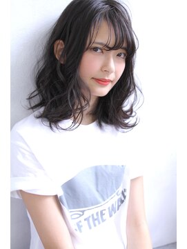 ブラン 天王寺(Blanc) 【Blanc】セミウェット×シースルーバング×ミディアム1