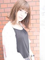 カモン(CAMON) 【CAMON.】外ハネ×ロブ×ベージュ