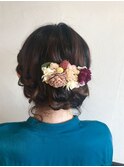 ダウン編み込みアレンジ