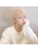 ホワイトミルクティー　　ゆるふわ　マッシュ