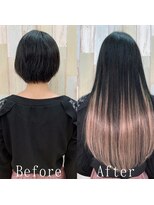 あるじゃんすー 梅田店&nbsp;ピンクベージュグラ#シールエクステ#ハイライトカラー#梅田