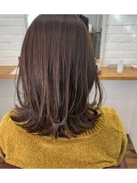 ベルヘアサロン(BeL HAIR SALON) ふんわりミディ×ピンクベージュカラー