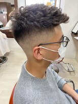 オムヘアー (HOMME HAIR) 【HOMME HAIR 稲田】 サイドパート コテパーマ スタイル