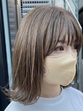 イコ 表参道原宿(ico) ブリーチなし　ミルクティーベージュ