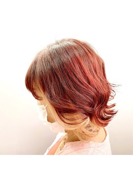 ヘア イノウエ HAIR INOUE くびれミディアム×インナーカラー!