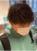 ツイストスパイラルパーマ波巻きスパイラル刈り上げマッシュ
