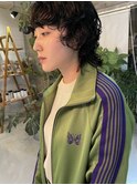 ウルフにパーマ