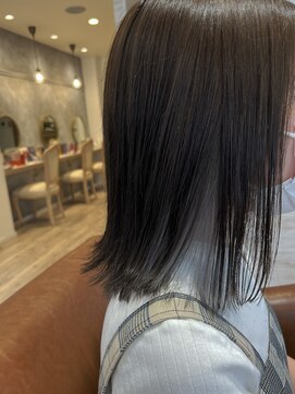 ラボヌールヘアー 宇都宮店(La Bonheur hair) 切りっぱなしボブ★【宇都宮駅/インナーカラー】