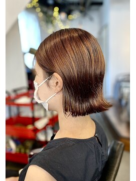 プランツ ヘアサロン(Plants HAIR SALON by GEORGE) ブラウンカラーの外ハネボブ ◎