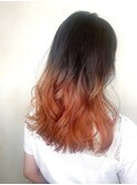 20代30代グラデーションカラーオレンジブラック