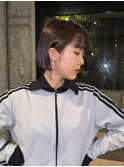 【徳岡紀香】ミニボブ/ボブ/ブリーチなしレッド/ワインレッド/