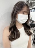 コントラストハイライト/レイヤーカット/白髪ぼかし/前髪表参道