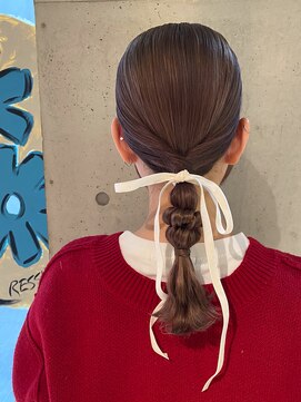 レジュアル(RESSUAL) 大人ガーリー　編み下ろし　ドレスヘアセット　二次会　結婚式