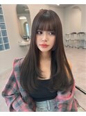 【LICCA 伊崎優李】ブラウン/韓国ヘア/レイヤーカット/前髪