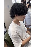 波巻きパーマ×前上がりウルフ
