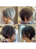 ショートボブ/丸みショートボブ/くびれショート
