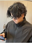 波巻きスパイラル波巻きパーマ調布ミディアムパーマ調布メンズ