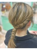 ルーズな一つ結びアレンジ☆