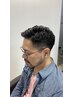 Men'sカット+オールバックウェーブパーマ