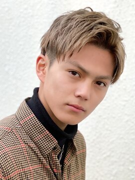 エルマーク 堺東(L-MARK) アップバングツーブロックダブルカラーブリーチメッシュ