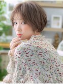 ■くすみベージュくせ毛ショートマッシュ401-2戸田公園20代30代