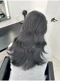 10代20代30代ブリーチなしダークグレー透明感暗髪髪質改善