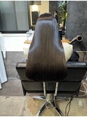 髪質改善ストレートダークアッシュ暗めカラー大人ナチュラル
