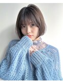 柔らかブラウン×丸みボブ