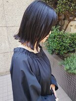 ウィーク 梅田(UiiC)&nbsp;大人ロングボブ/暗髪ヘア/艶髪ダークレッド　uiicumeda sachi