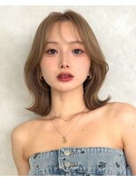 サンドナル 鹿児島天文館(sand NALU)&nbsp;ハッシュカット/グレージュ/デザインカラー[鹿児島天文館]