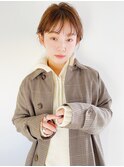まろみブラウンのナチュラルショート