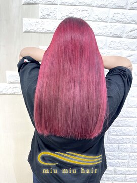 ミウミウヘア(miu miu hair) ピンク濃いめ☆もち良いよ♪