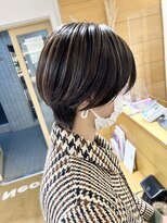 バブ バイネオリーブ(Bab by neolive)&nbsp;ハイライト　ショートヘア　デザインカラー　グレージュカラー