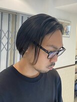 韓国マッシュウルフニュアンスパーマツーブロックセンターパート