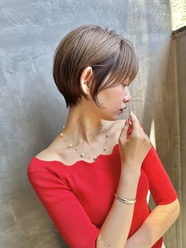 ナンバー 六本松(Number) 大人可愛い20代30代40代丸みショートボブ/ハイライト