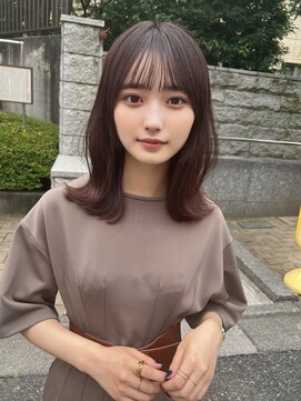 ガーデン 渋谷(GARDEN) くびレイヤー前髪ありイメチェンアンブレラカラーこなれミディ