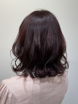 クク(coucou) 暖色カラー×ゆる巻きウェーブ