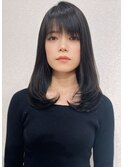 小顔似合わせカットダークアッシュブラウン20代30代40代