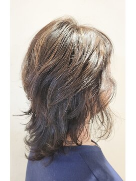 松本平太郎美容室 国立店 セミディウルフ×クリープパーマ×イノアカラー×ハイライト