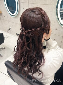 クランルシェ(clan luce) 髪の毛リボンハーフアップ/心斎橋ヘアセット