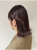 〔mist：Yoko〕 金箔ヘアアレンジ/金箔ヘア/金ピン/外ハネ　#334